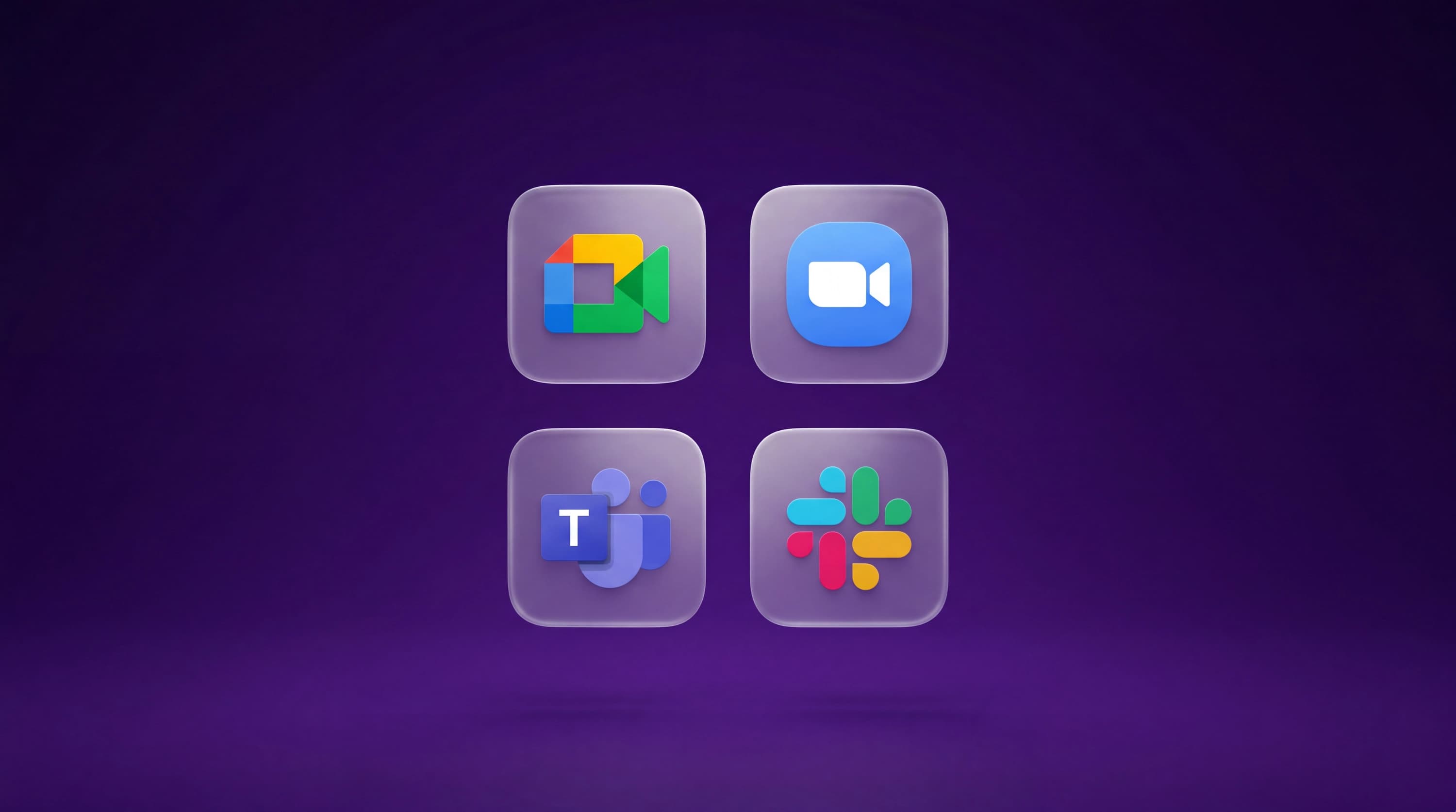 Virtual background shown across Zoom, Teams, and Google Meet